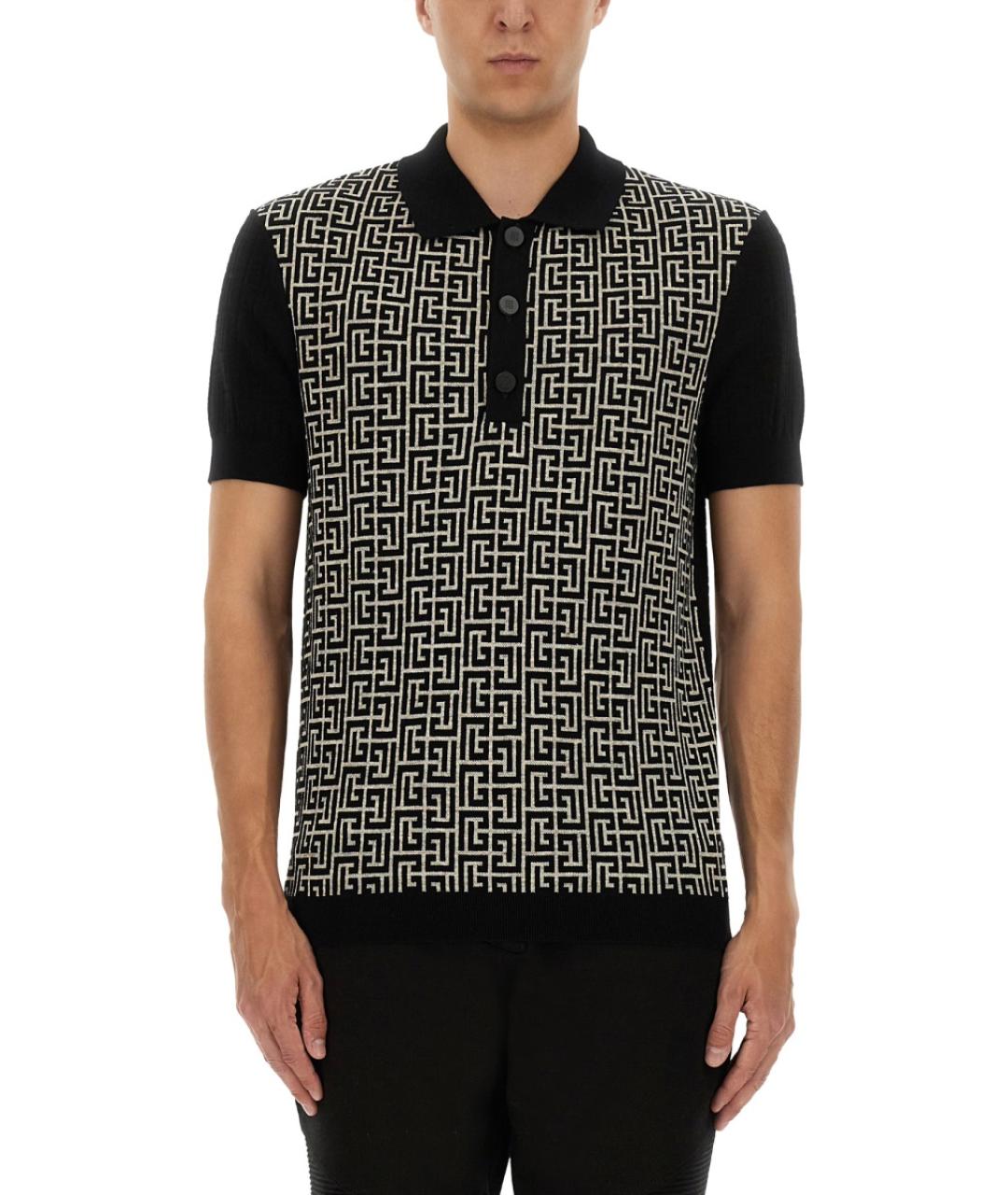 BALMAIN Мульти хлопковое поло с коротким рукавом, фото 4