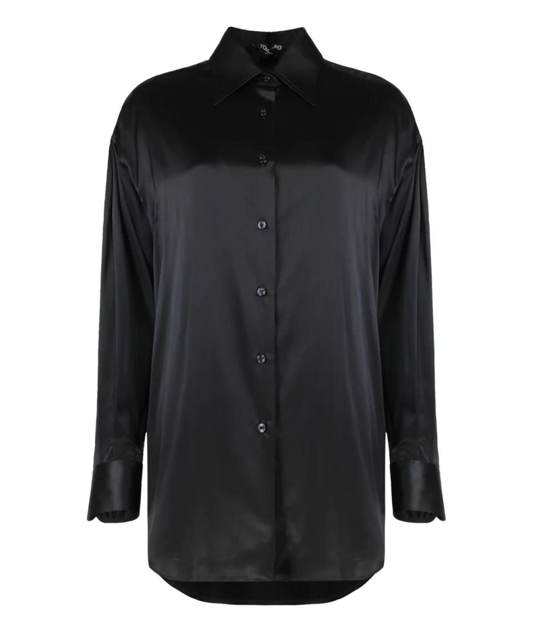 TOM FORD Черная шелковая рубашка, фото 1