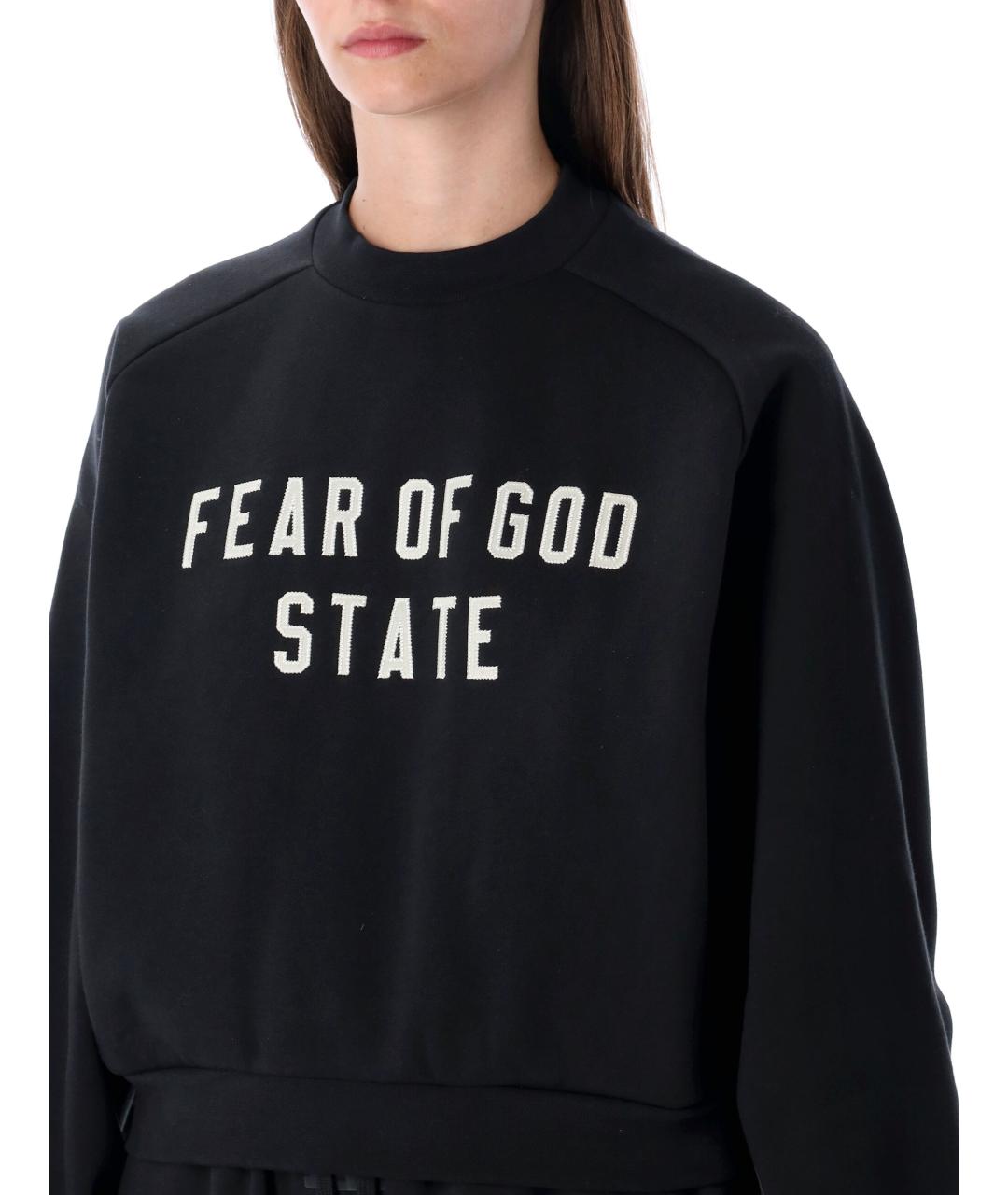 FEAR OF GOD ESSENTIALS Черный хлопковый джемпер / свитер, фото 4