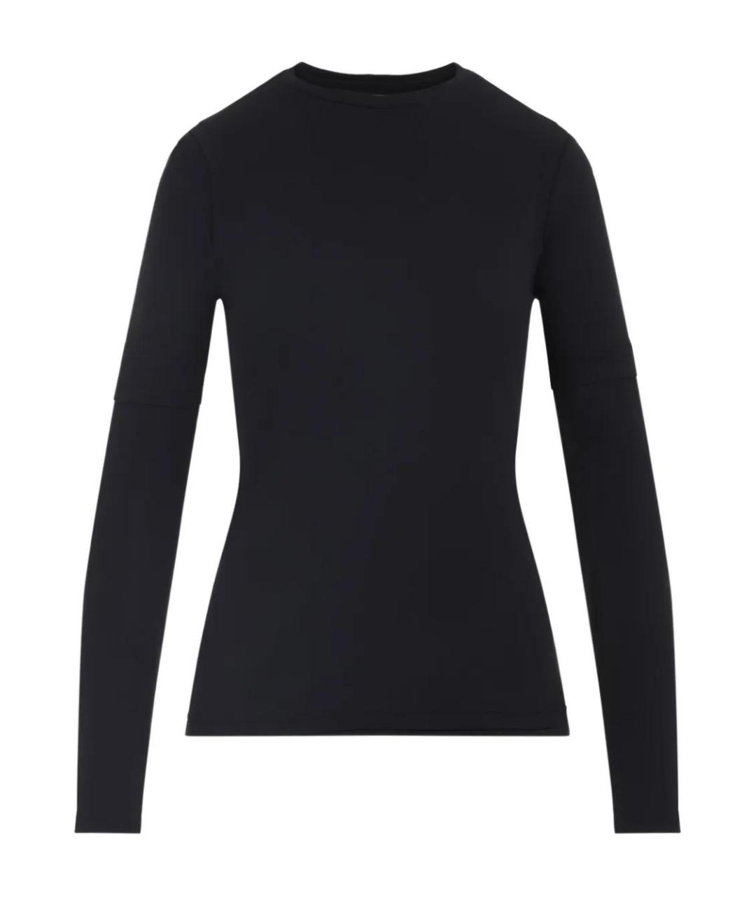 JIL SANDER Черная хлопковая футболка, фото 2