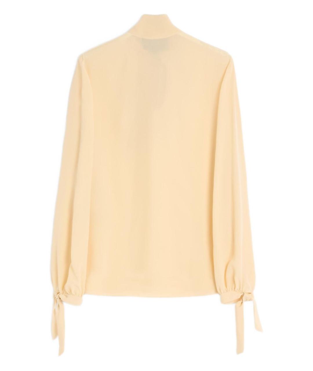 VALENTINO Бежевая шелковая футболка, фото 2