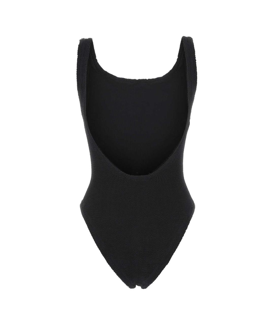 HUNZA G Черный полиамидовый купальник, фото 2