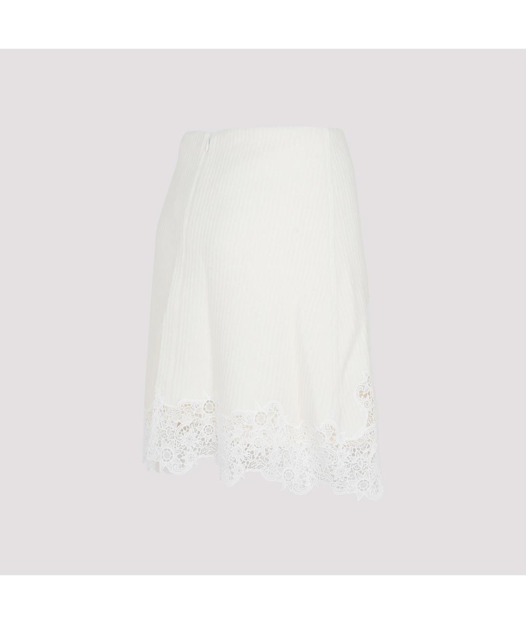 CHLOE Белая шерстяная юбка мини, фото 3