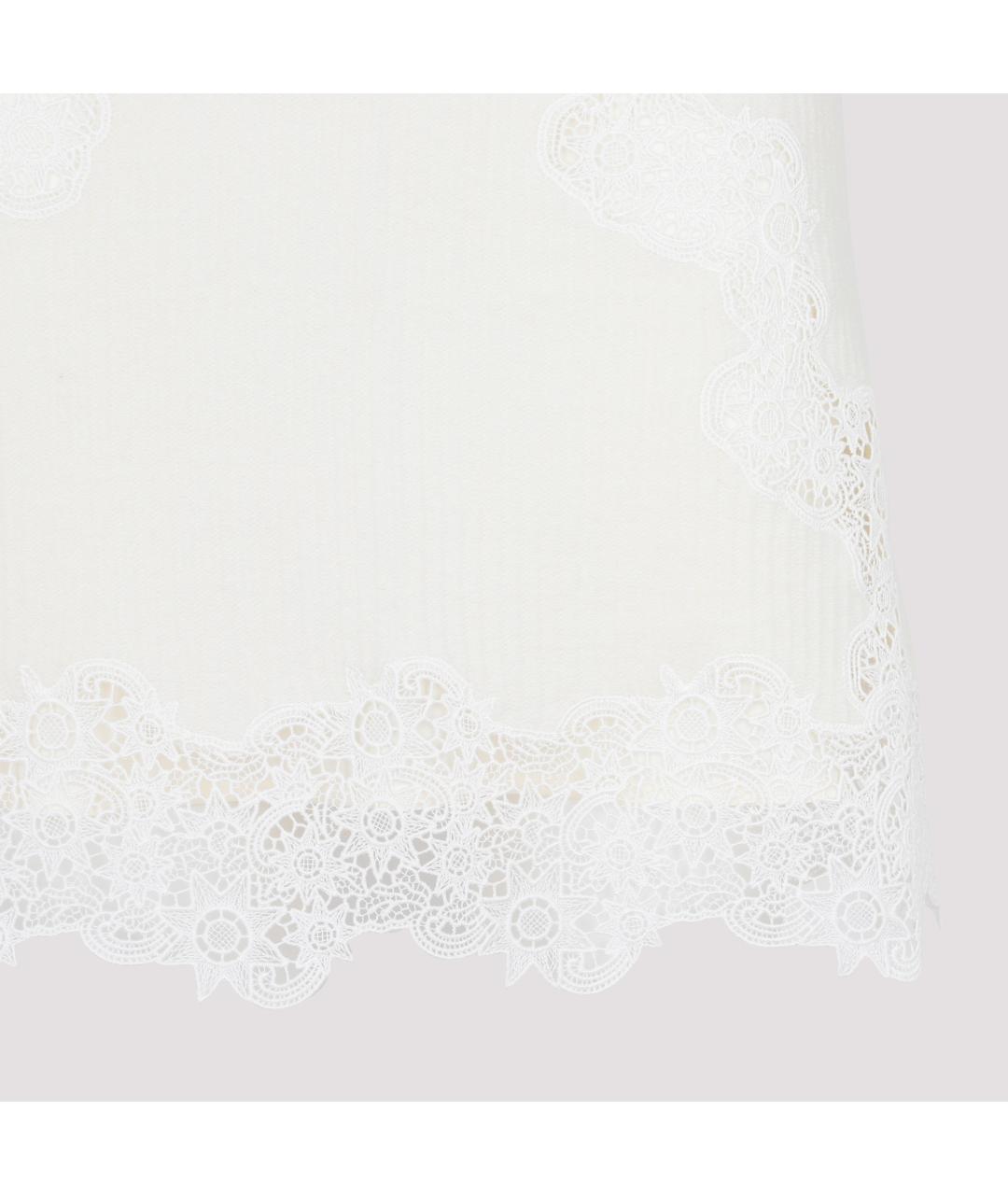 CHLOE Белая шерстяная юбка мини, фото 4