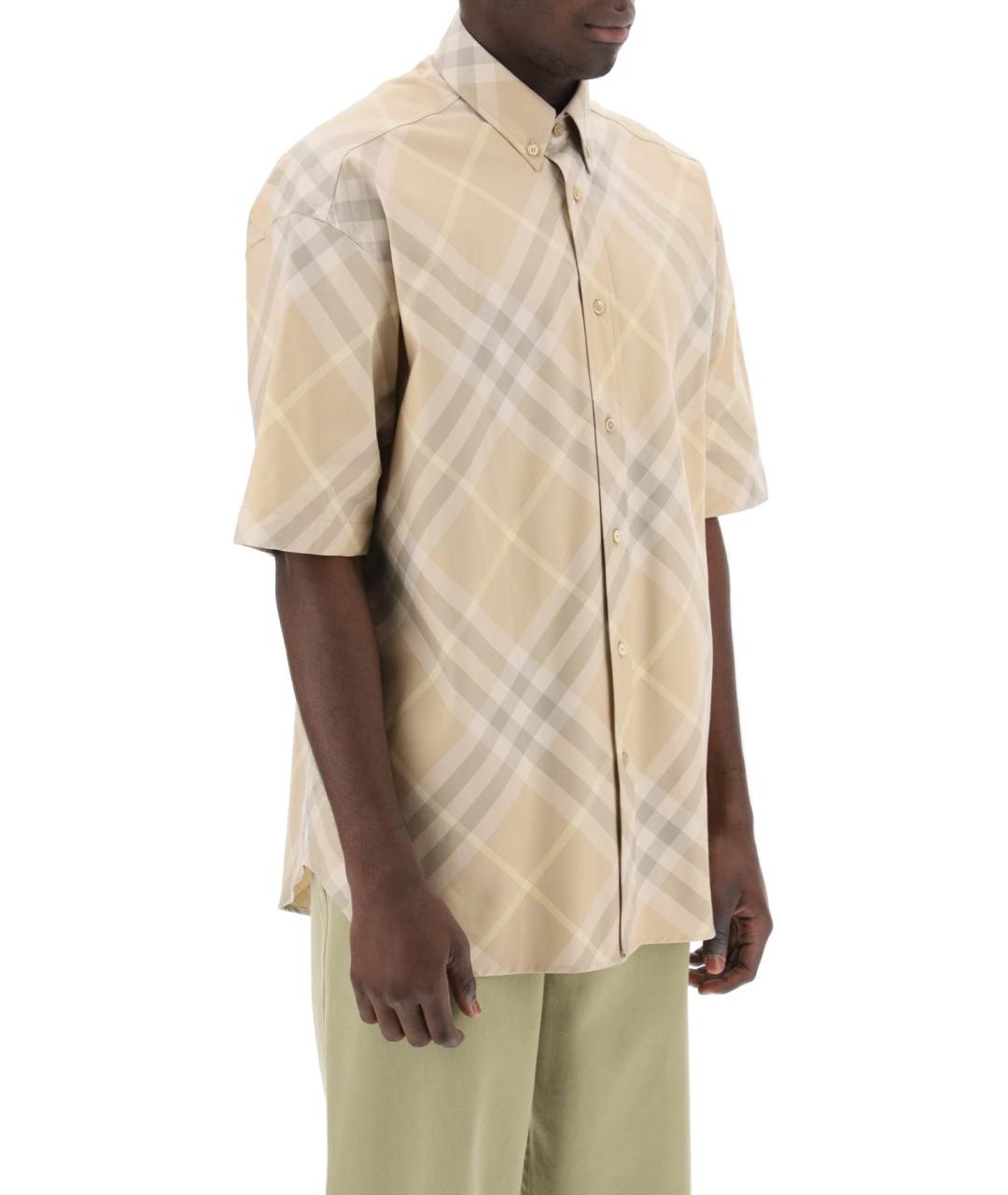 BURBERRY Бежевая хлопковая кэжуал рубашка, фото 2