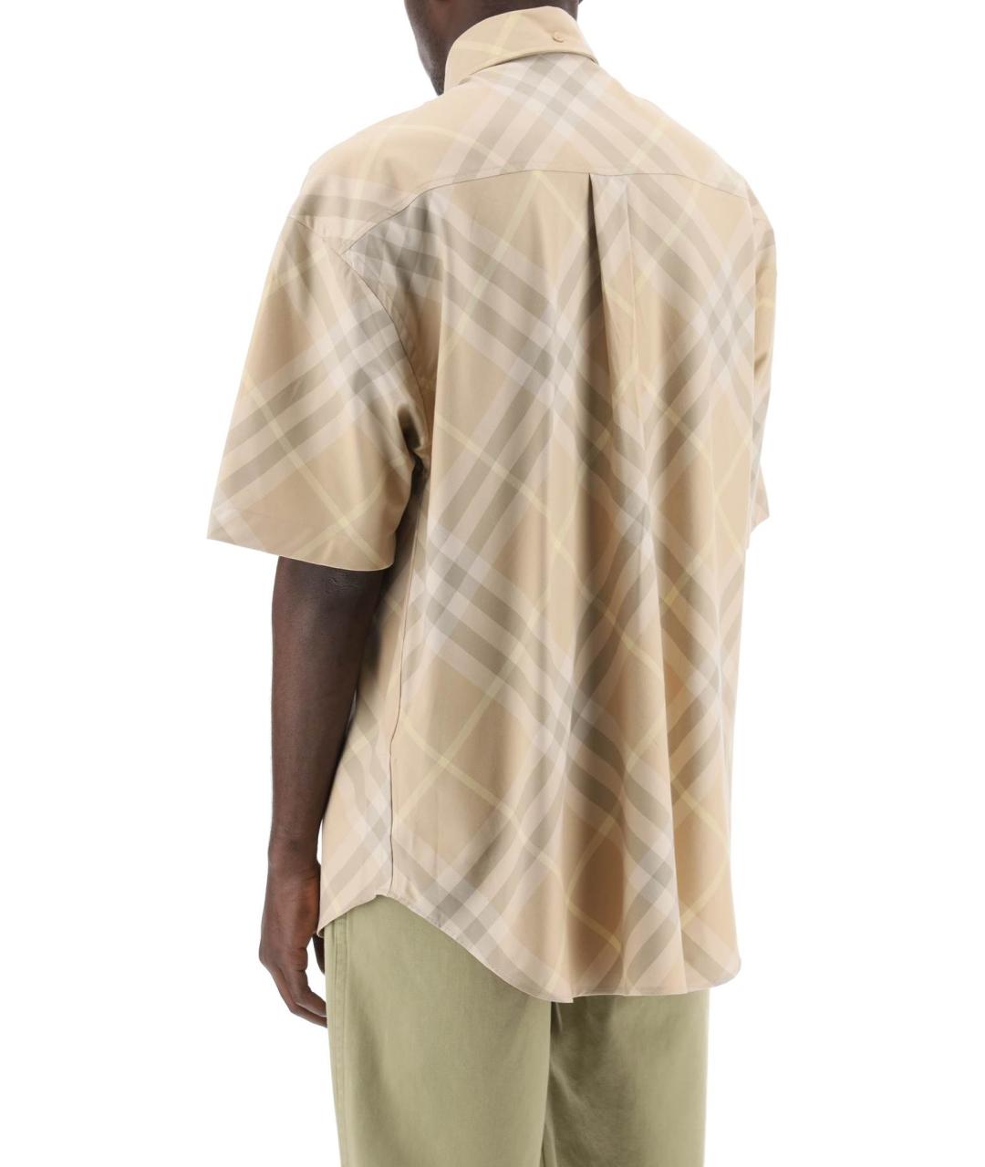 BURBERRY Бежевая хлопковая кэжуал рубашка, фото 3