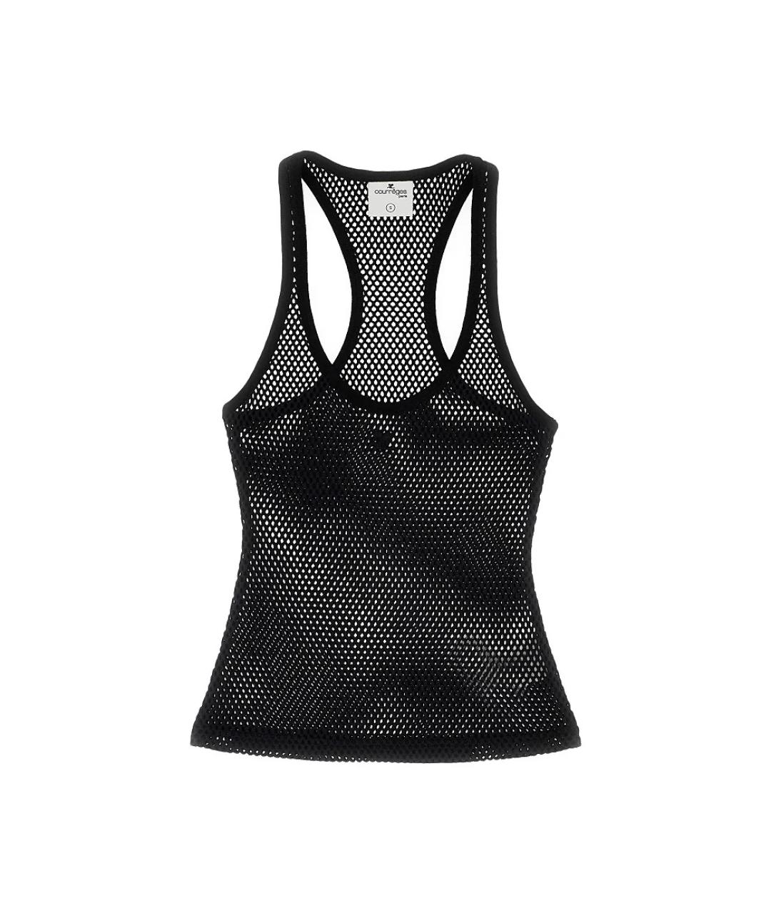 COURREGES Черная хлопковая майка, фото 1