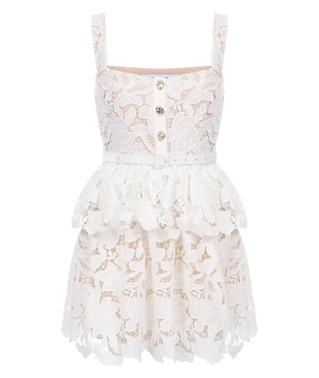 SELF-PORTRAIT Белое полиэстеровое коктейльное платье, фото 1