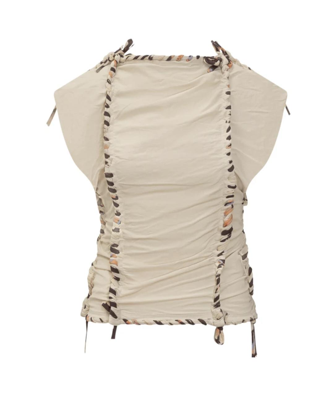 ISABEL MARANT Бежевая хлопковая футболка, фото 1