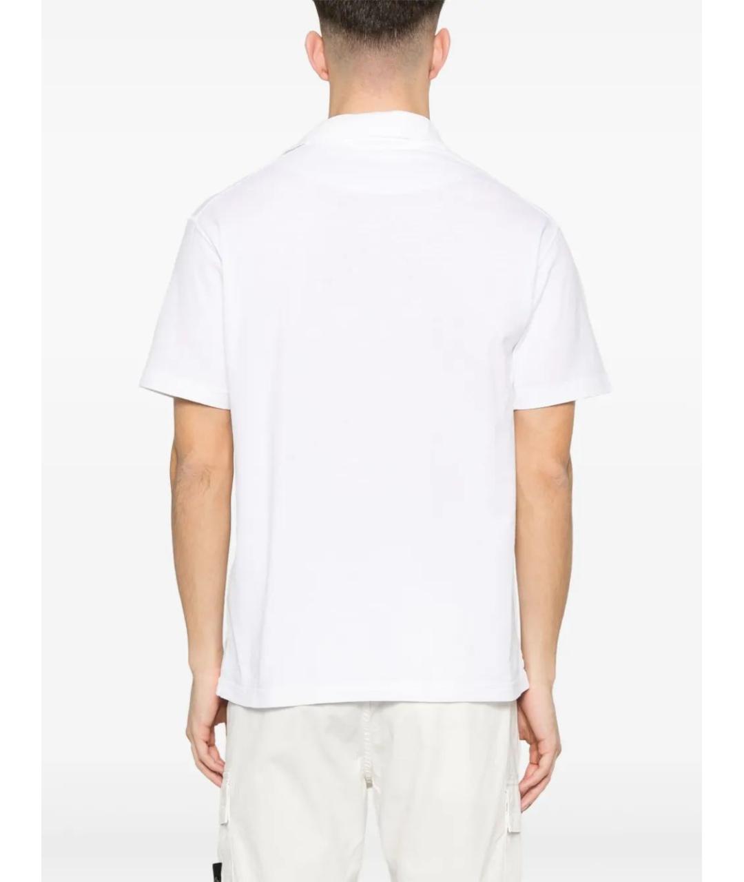 STONE ISLAND Белая хлопковая футболка, фото 3