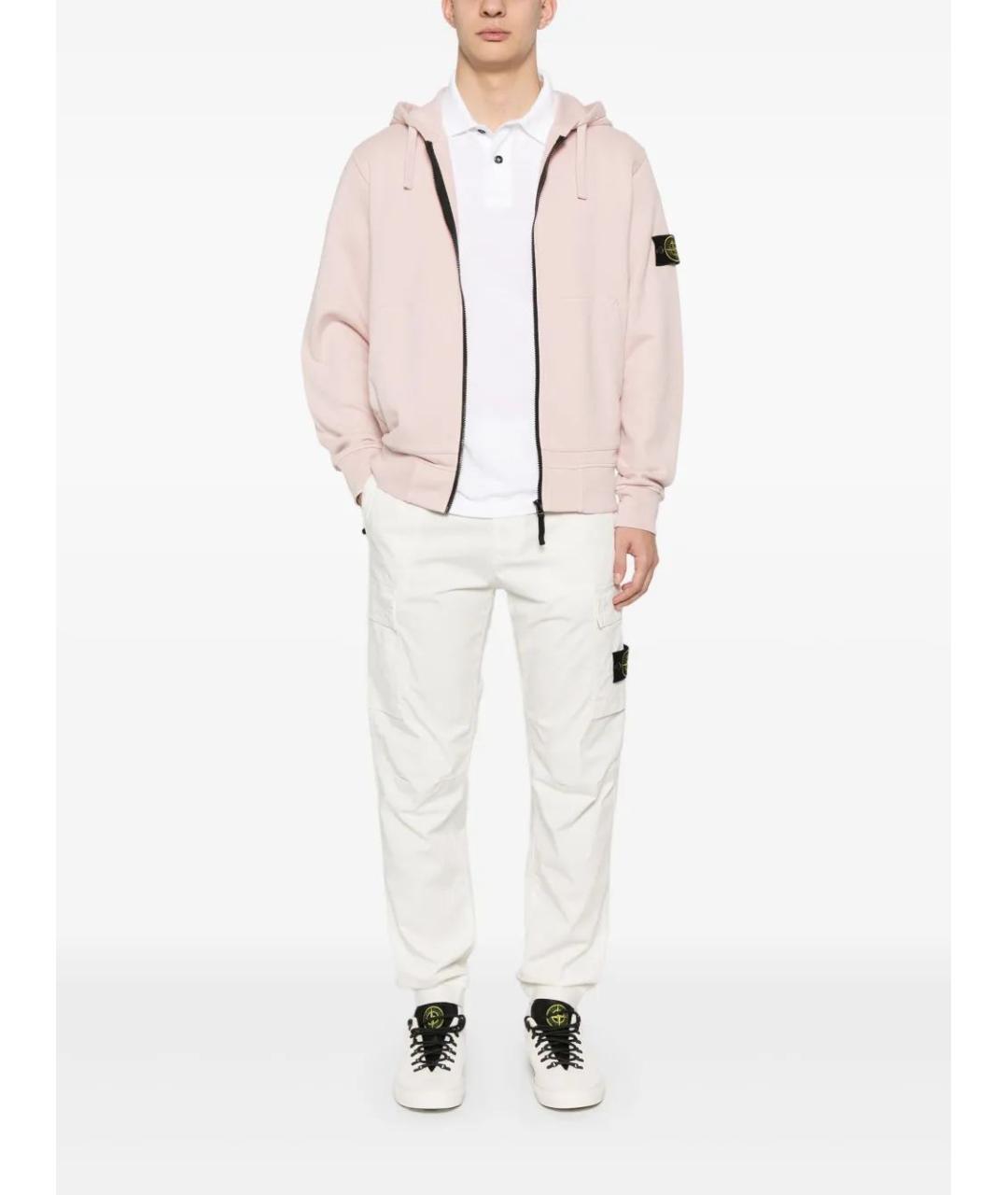 STONE ISLAND Белая хлопковая футболка, фото 2