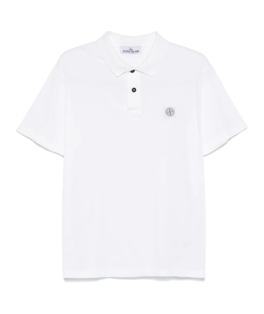 STONE ISLAND Белая хлопковая футболка, фото 1