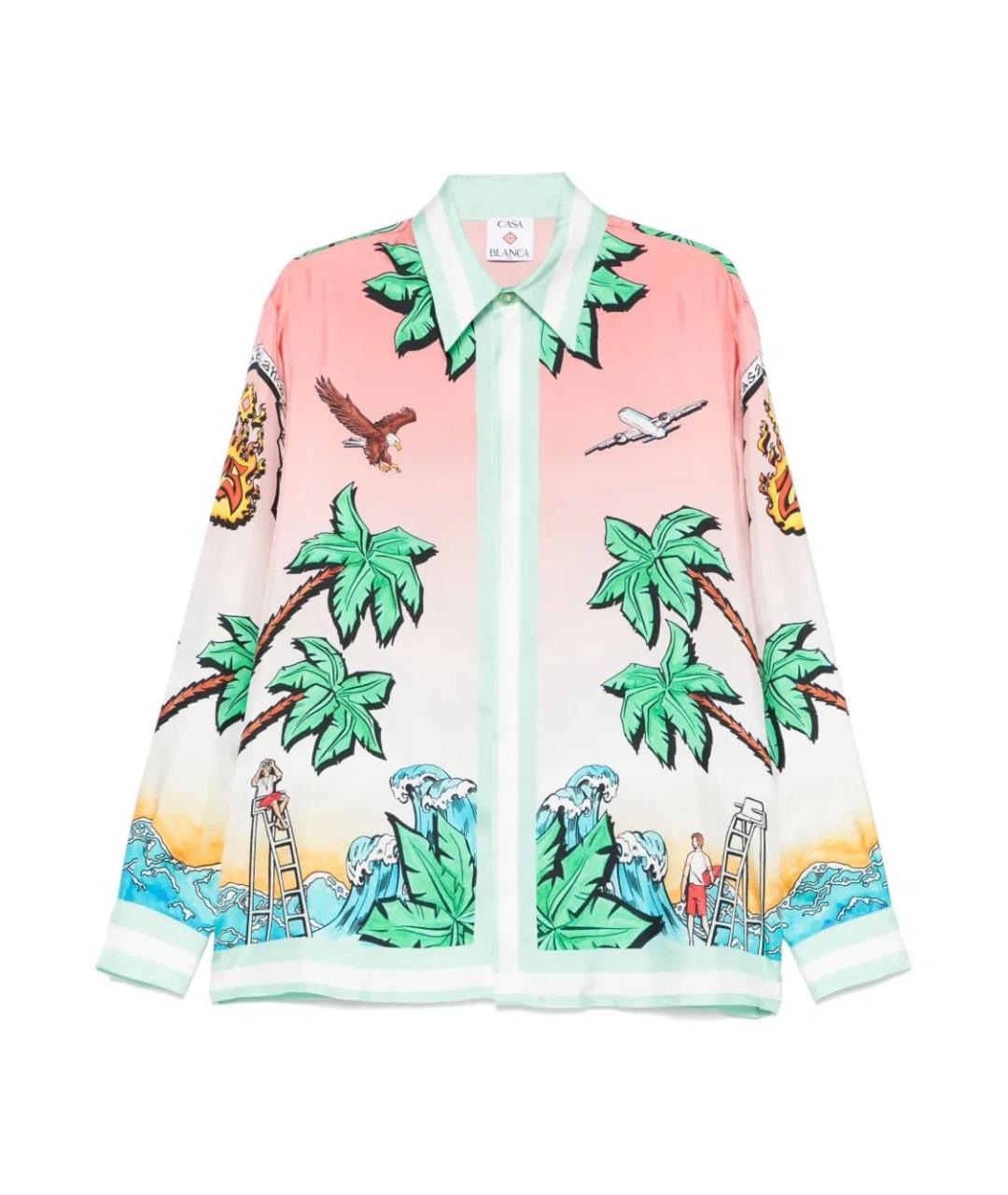 CASABLANCA Мульти шелковая кэжуал рубашка, фото 1