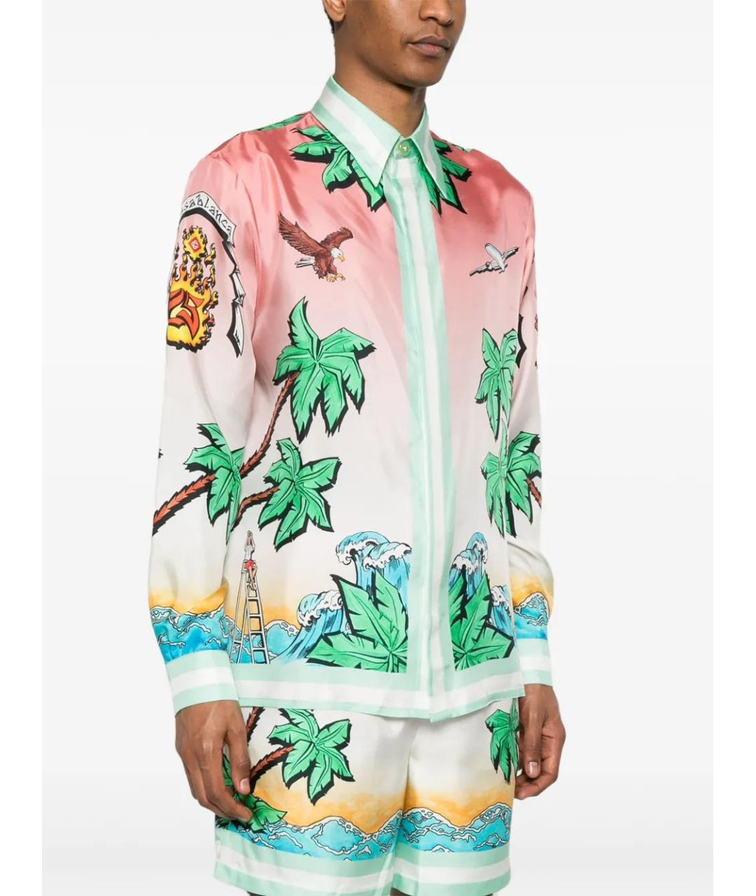 CASABLANCA Мульти шелковая кэжуал рубашка, фото 3