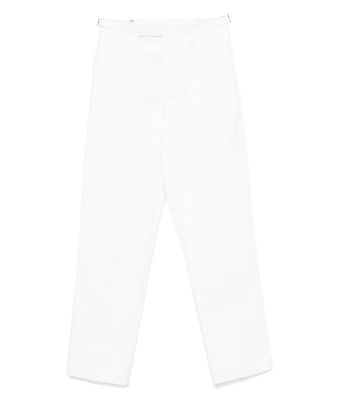 CASABLANCA Белые шерстяные повседневные брюки, фото 1