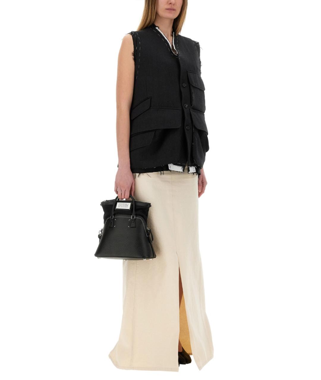 MAISON MARGIELA Бежевая хлопковая юбка макси, фото 2