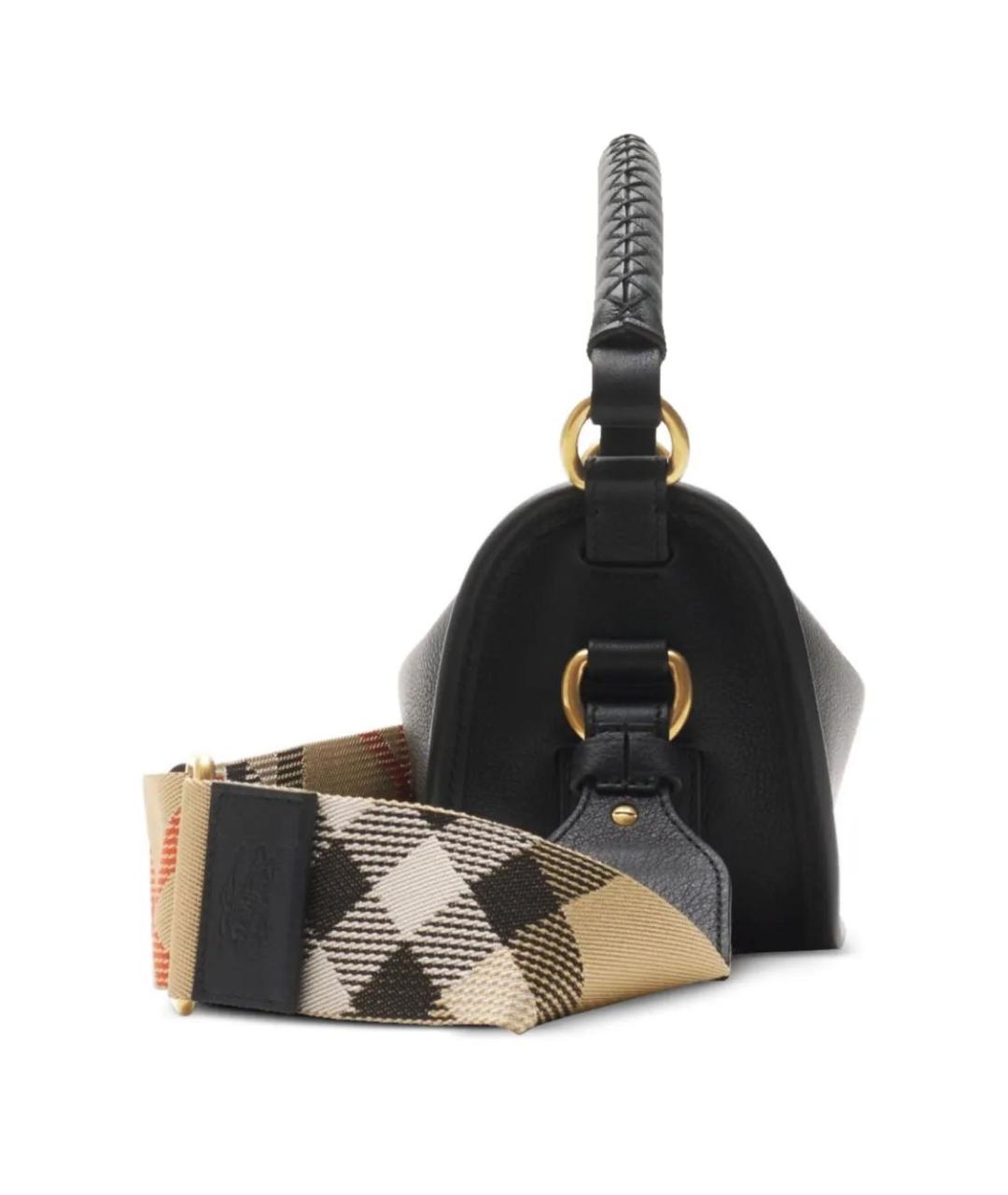 BURBERRY Черная кожаная сумка через плечо, фото 3