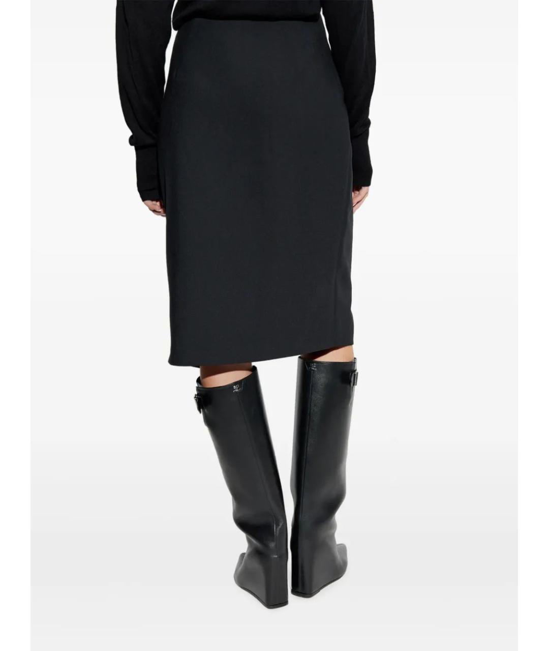 CASABLANCA Черная полиэстеровая юбка миди, фото 4