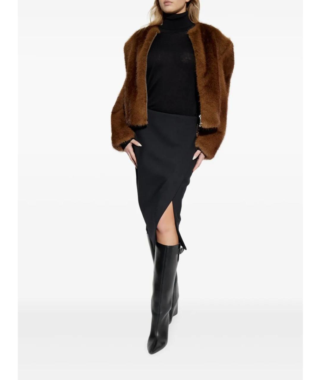 CASABLANCA Черная полиэстеровая юбка миди, фото 2