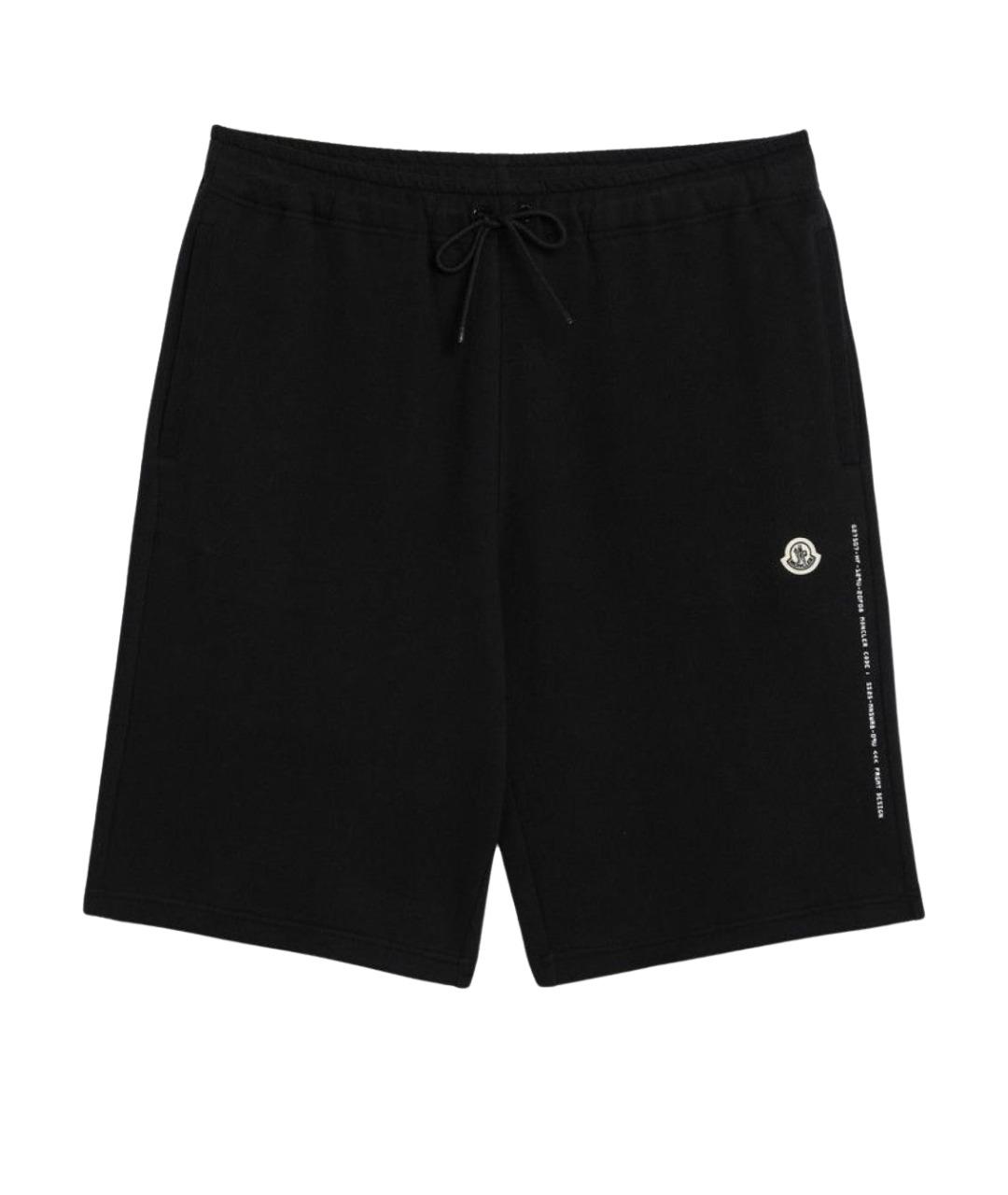 MONCLER Черные хлопковые шорты, фото 1