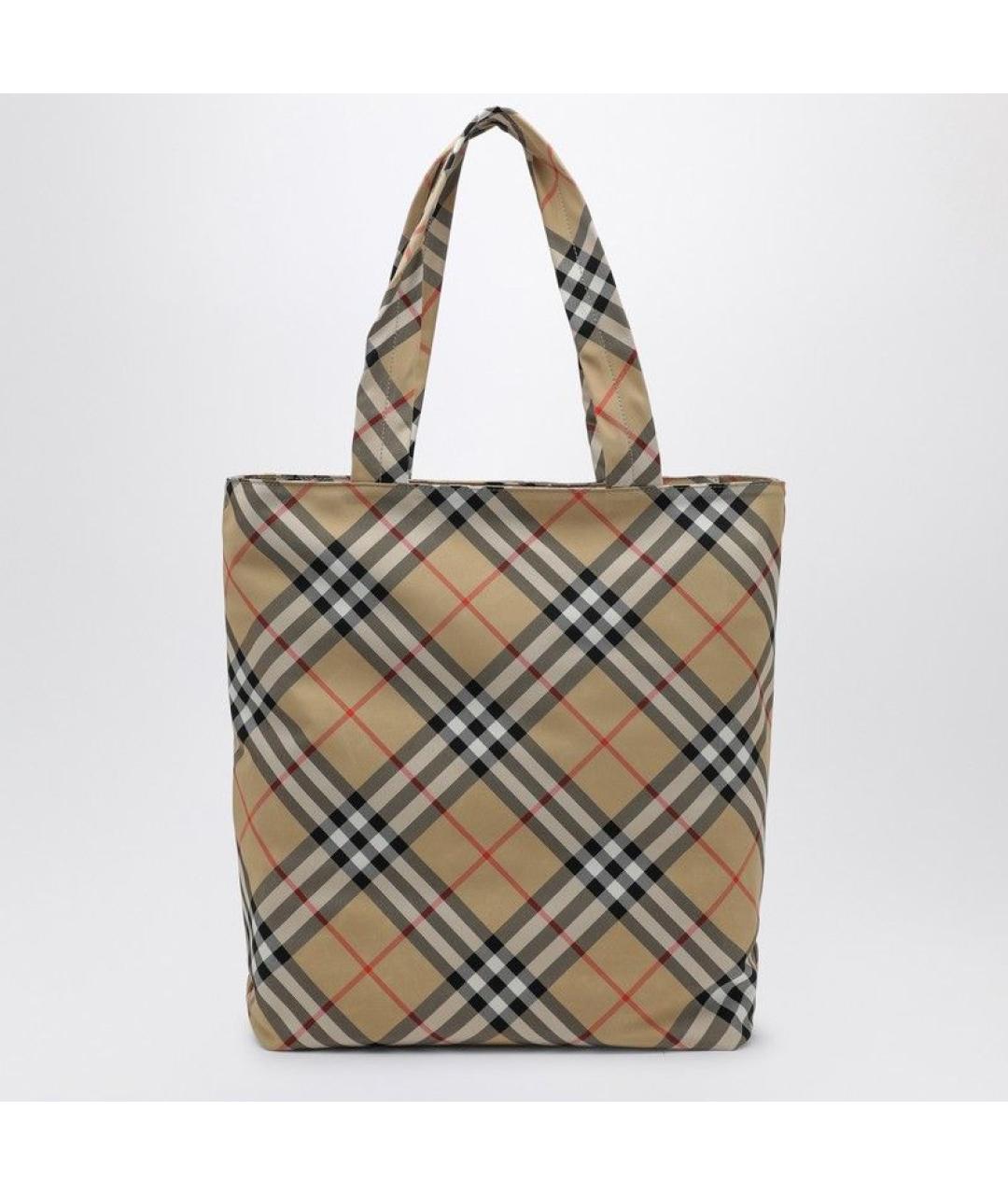 BURBERRY Мульти синтетическая сумка тоут, фото 3