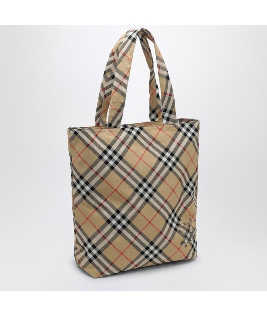BURBERRY Мульти синтетическая сумка тоут, фото 2