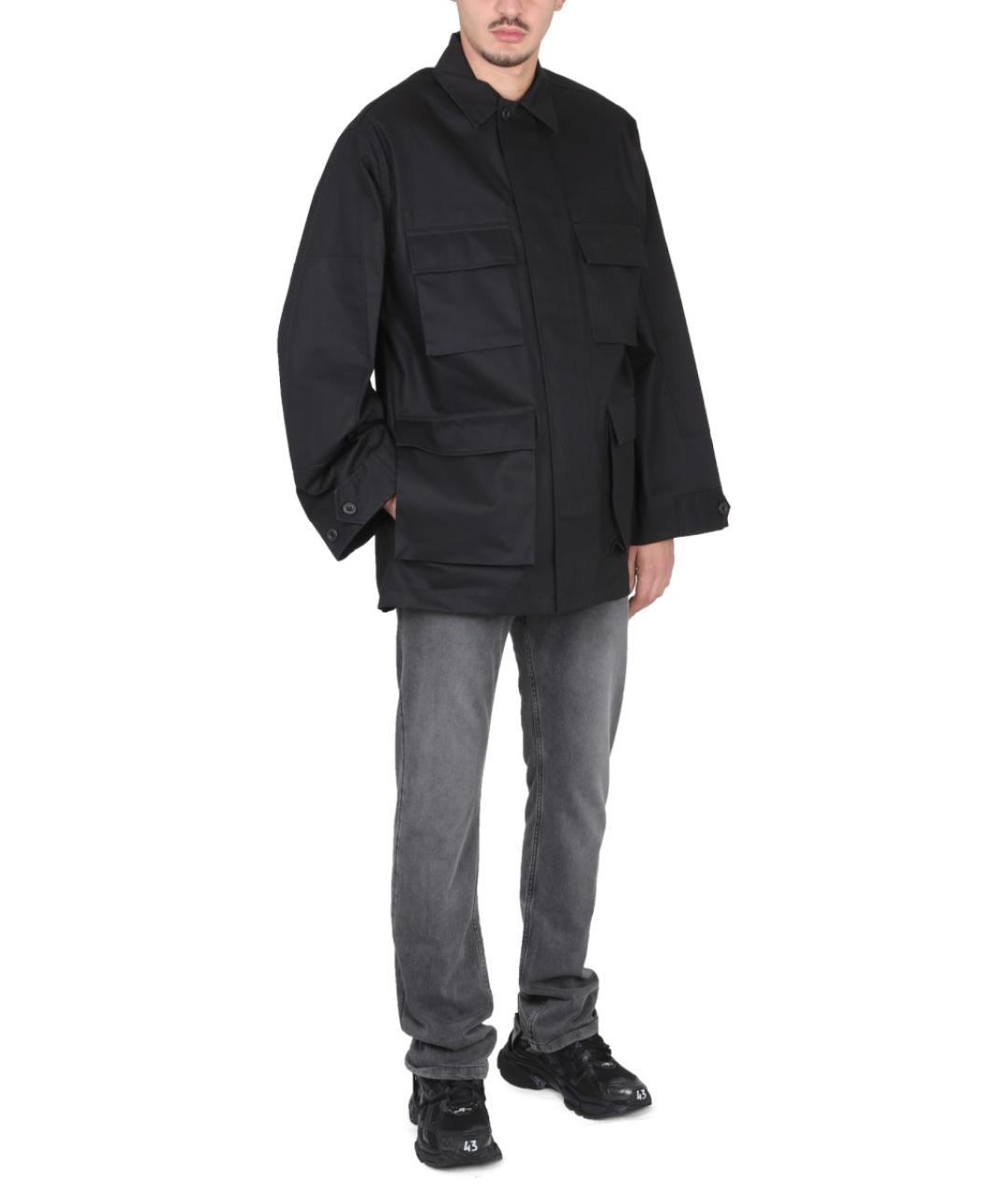 BALENCIAGA Черная хлопковая куртка, фото 3
