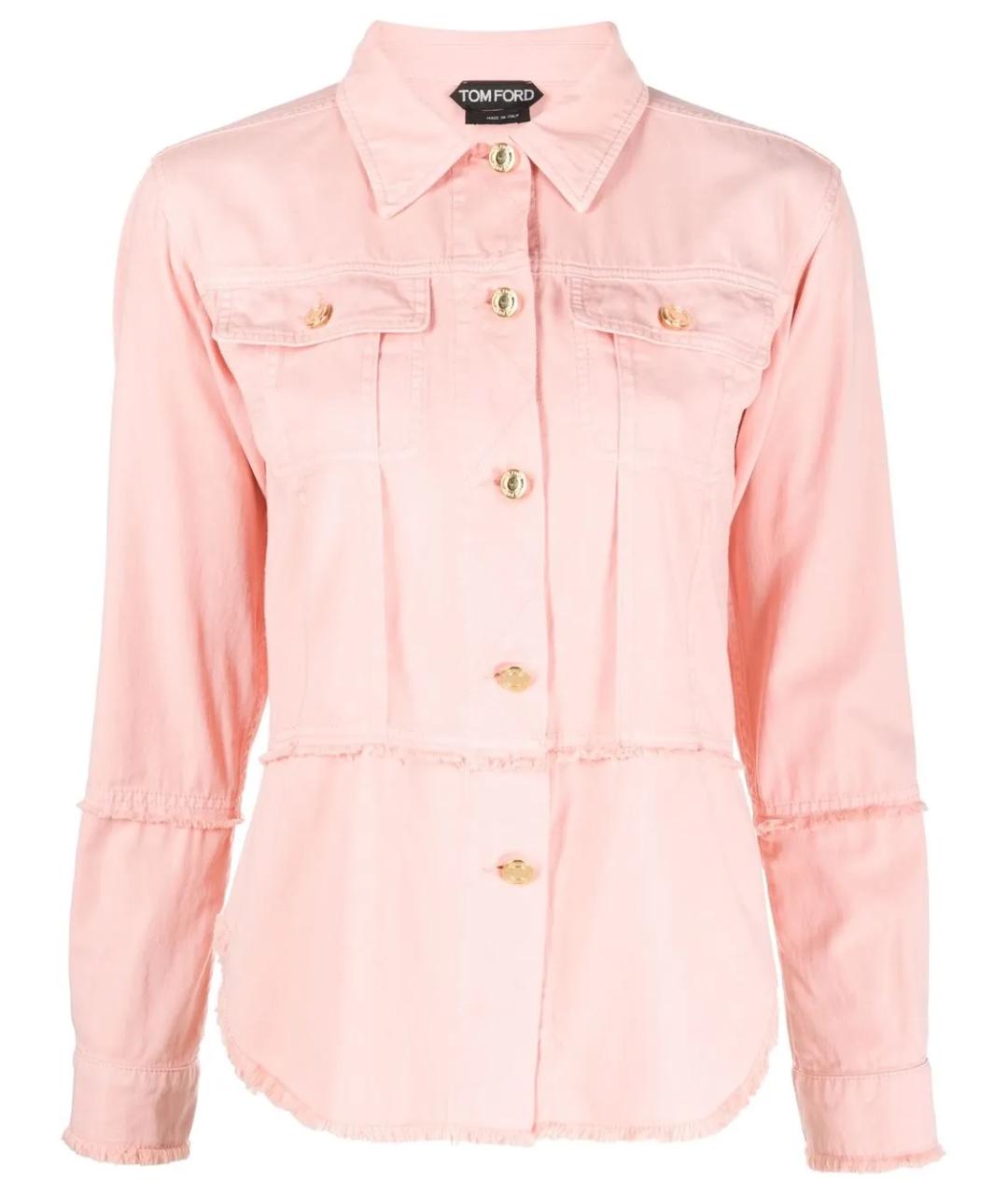 TOM FORD Розовая хлопковая рубашка, фото 1