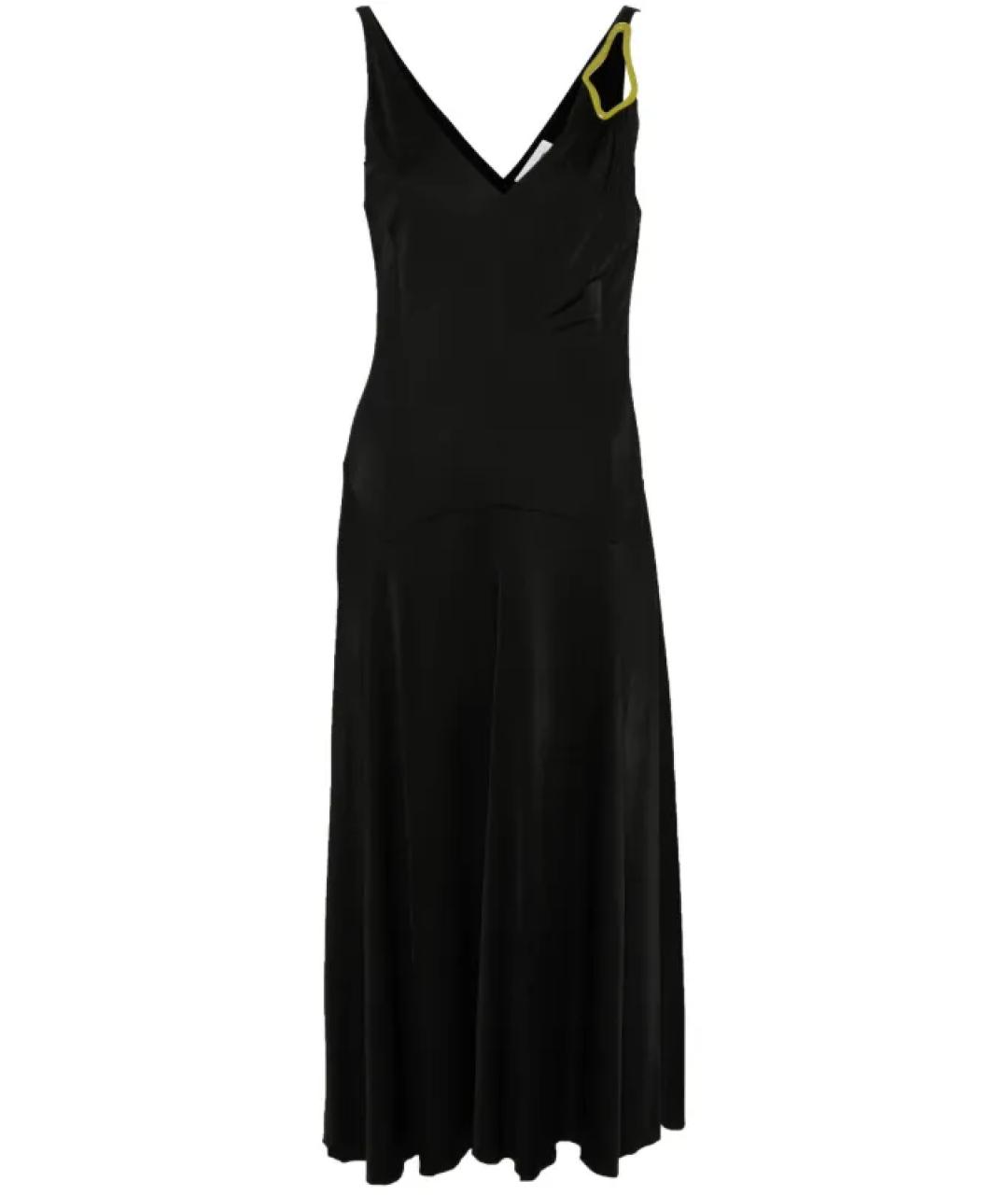 LANVIN Черное вискозное повседневное платье, фото 1