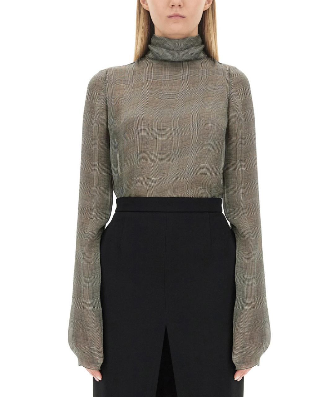 SAINT LAURENT Черная шелковая блузы, фото 2