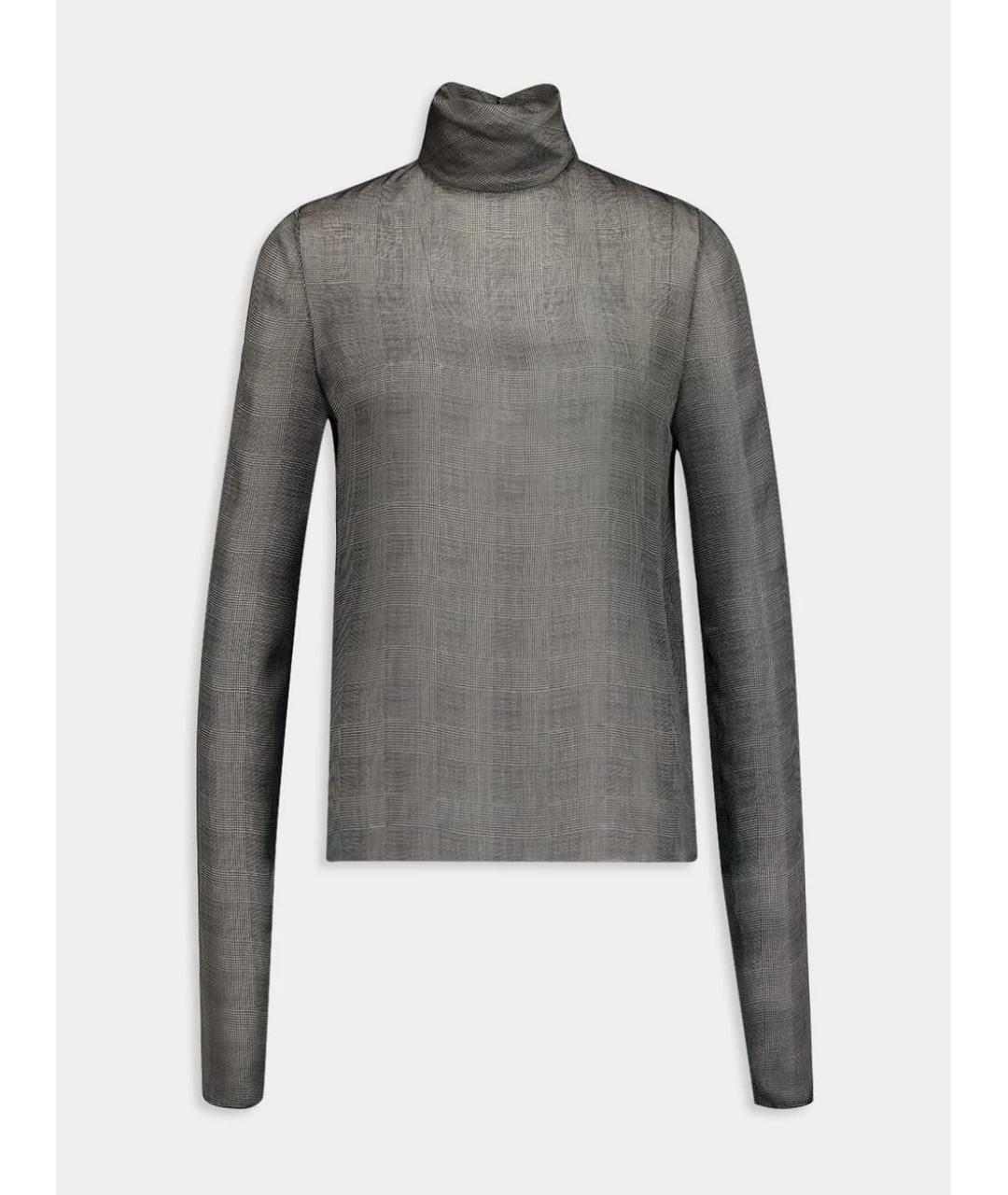 SAINT LAURENT Черная шелковая блузы, фото 6