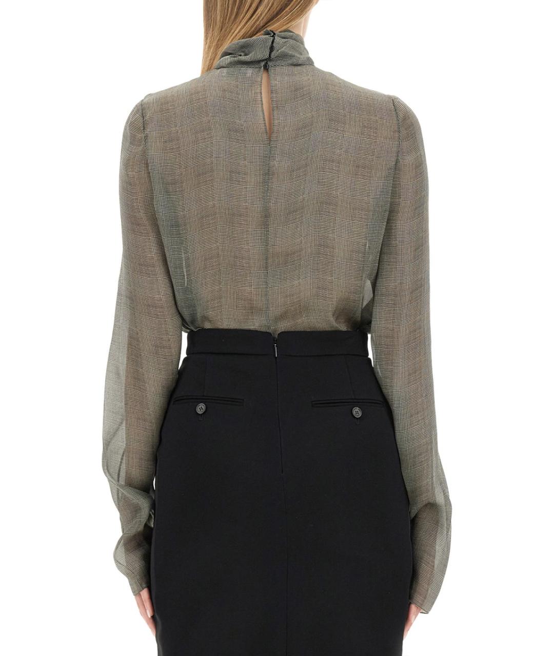 SAINT LAURENT Черная шелковая блузы, фото 4