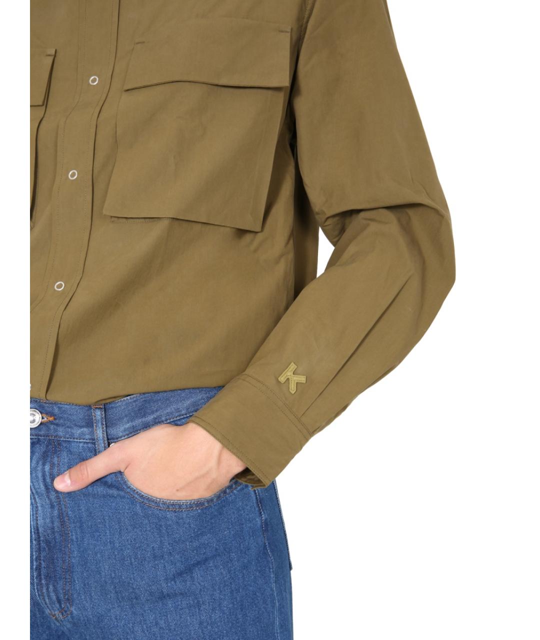 KENZO Коричневая хлопковая кэжуал рубашка, фото 4