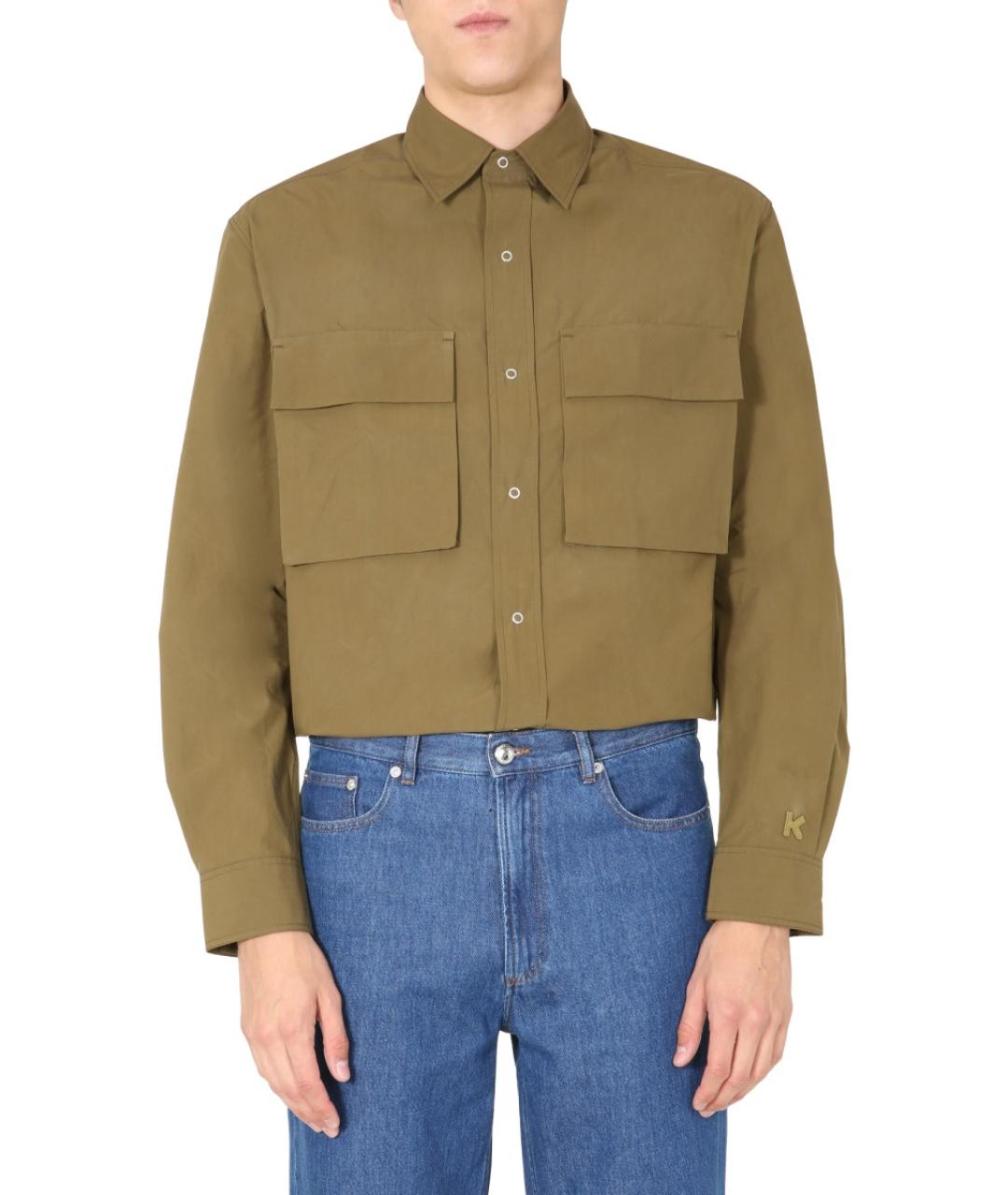 KENZO Коричневая хлопковая кэжуал рубашка, фото 5