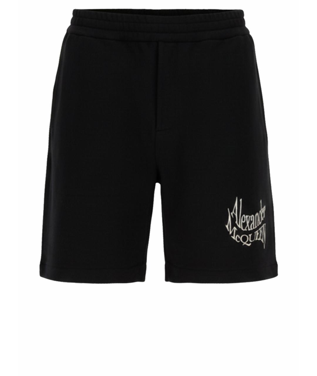 ALEXANDER MCQUEEN Черные хлопковые шорты, фото 1