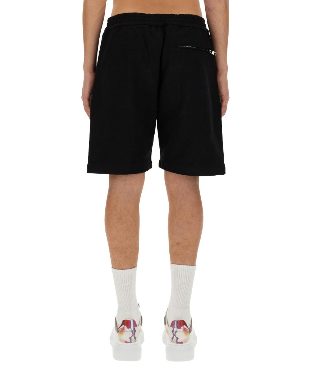 ALEXANDER MCQUEEN Черные хлопковые шорты, фото 3