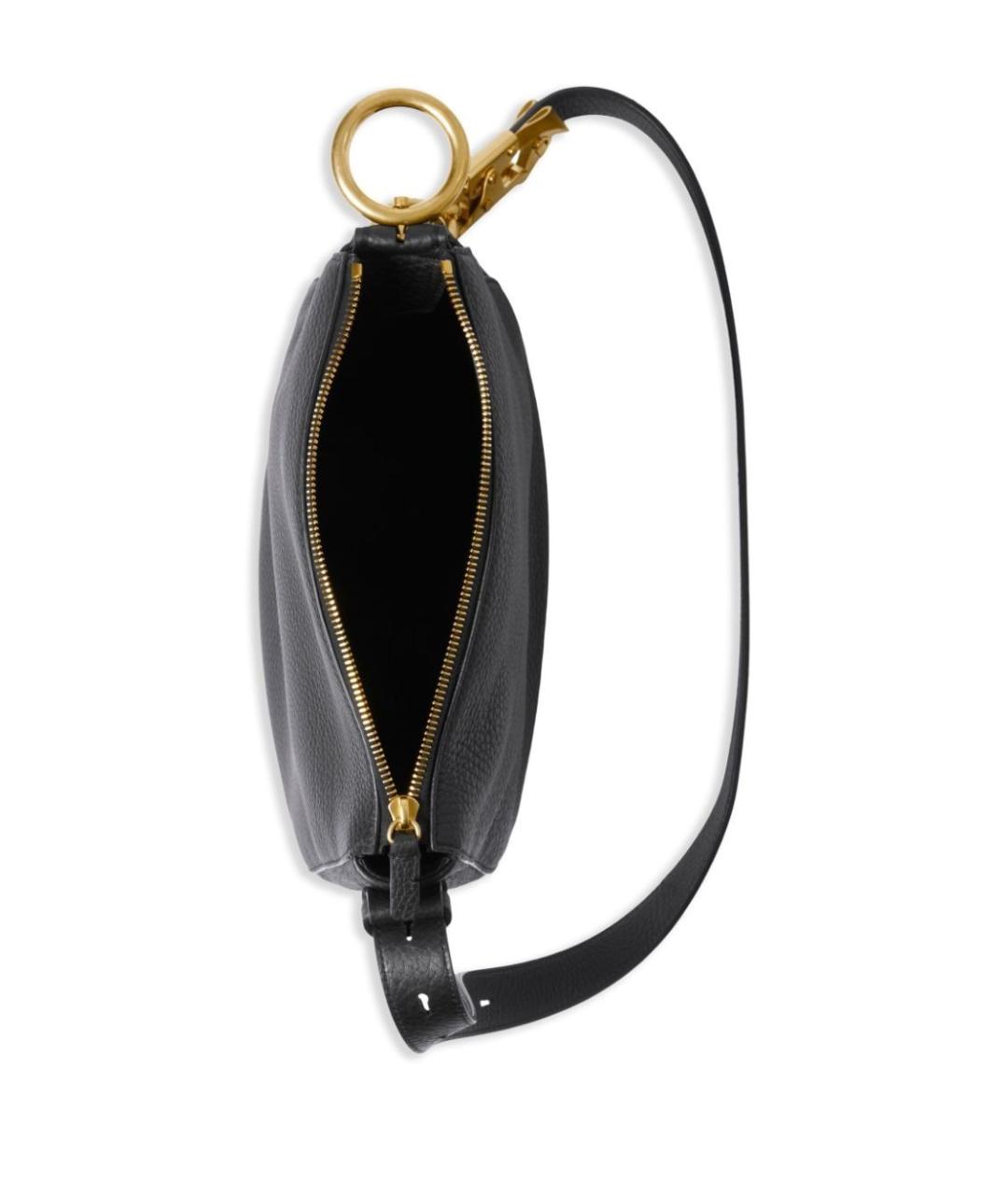 BURBERRY Черная кожаная сумка через плечо, фото 4