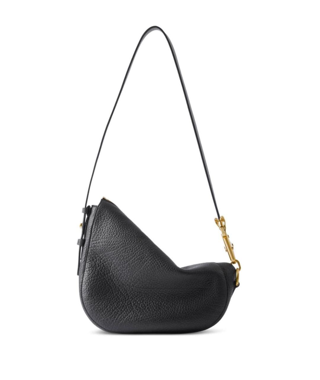 BURBERRY Черная кожаная сумка через плечо, фото 2