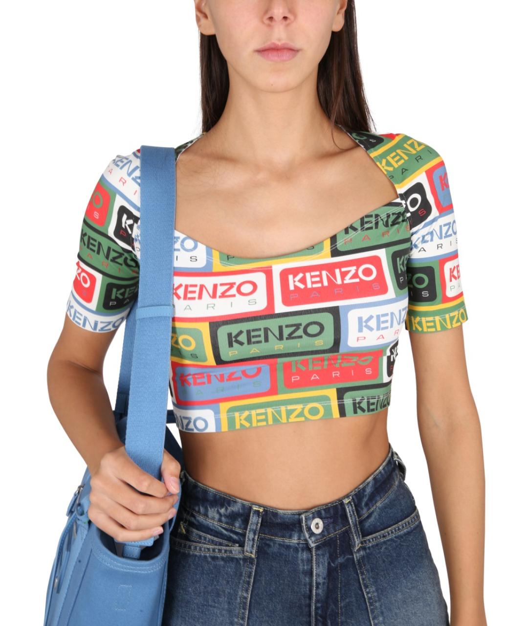 KENZO Мульти полиамидовая футболка, фото 5