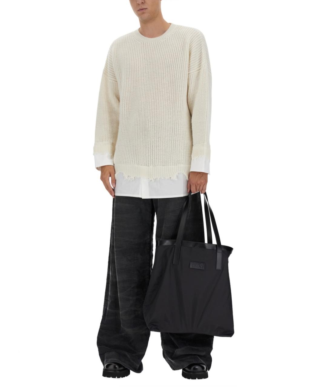 MM6 MAISON MARGIELA Белый полиэстеровый джемпер / свитер, фото 3