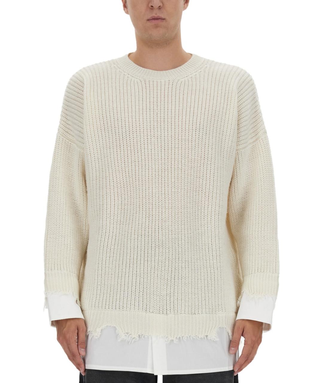 MM6 MAISON MARGIELA Белый полиэстеровый джемпер / свитер, фото 2