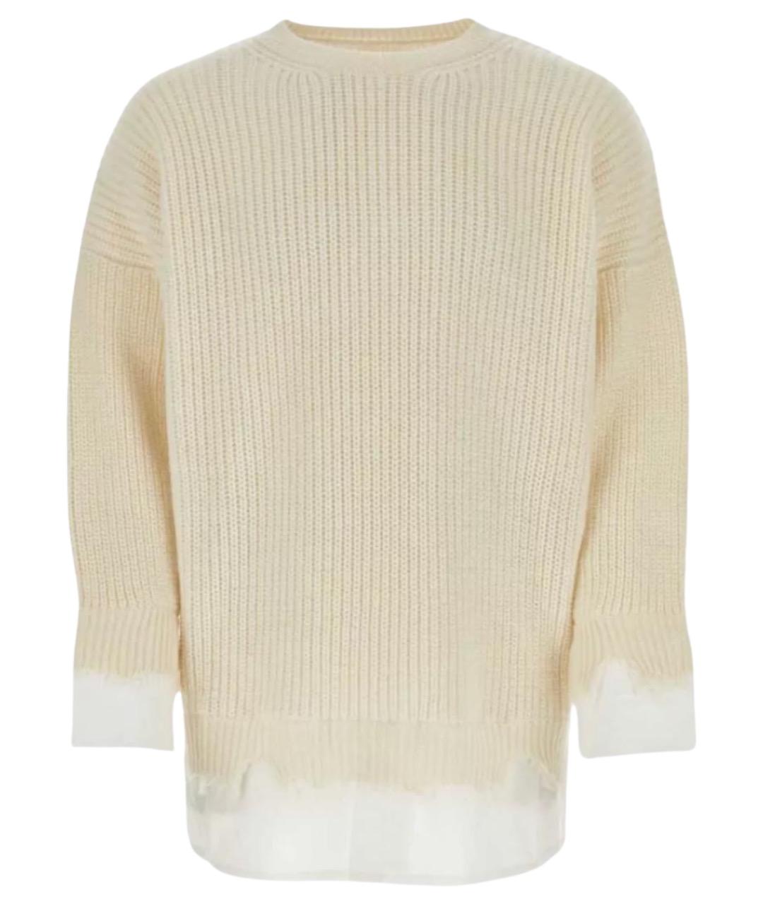 MM6 MAISON MARGIELA Белый полиэстеровый джемпер / свитер, фото 1