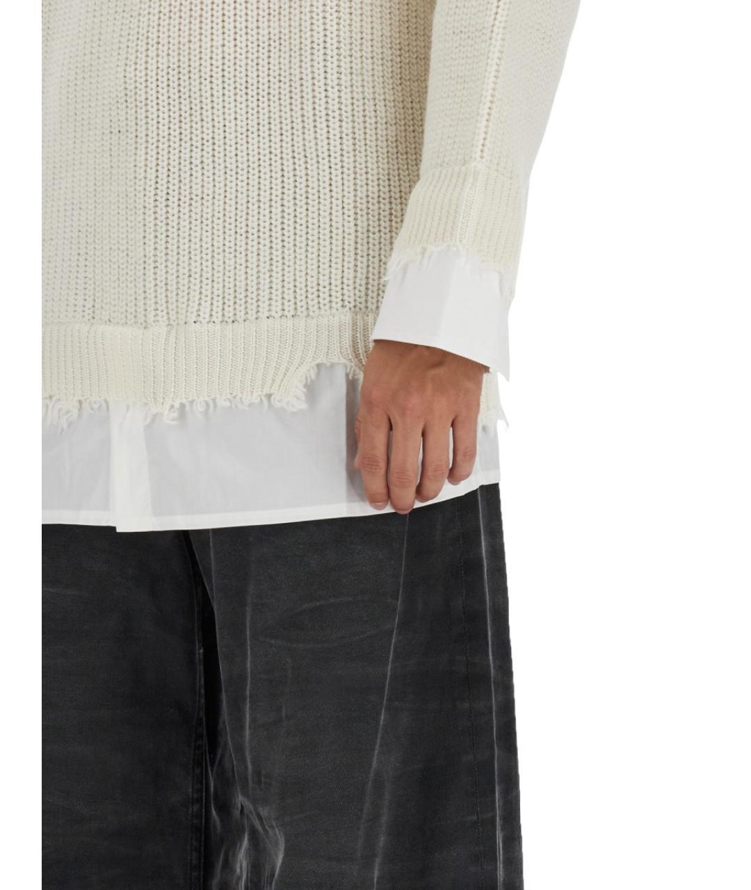 MM6 MAISON MARGIELA Белый полиэстеровый джемпер / свитер, фото 5
