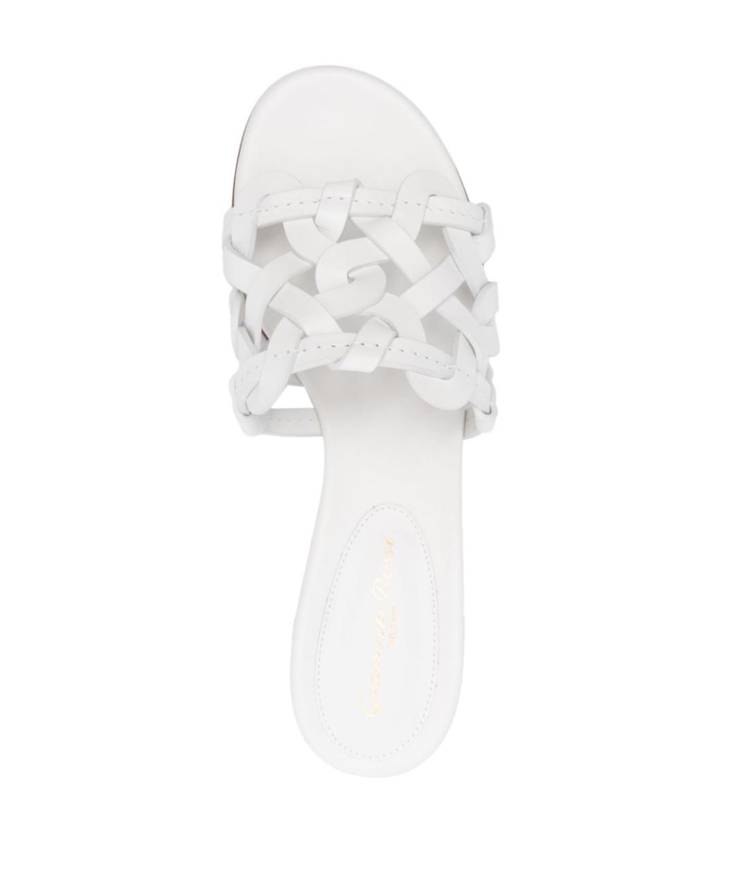 GIANVITO ROSSI Белые кожаные сандалии, фото 3