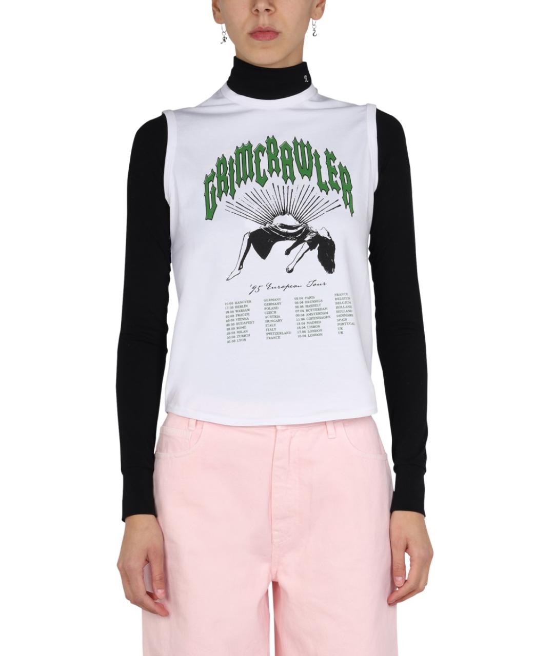 RAF SIMONS Белая хлопковая майка, фото 2