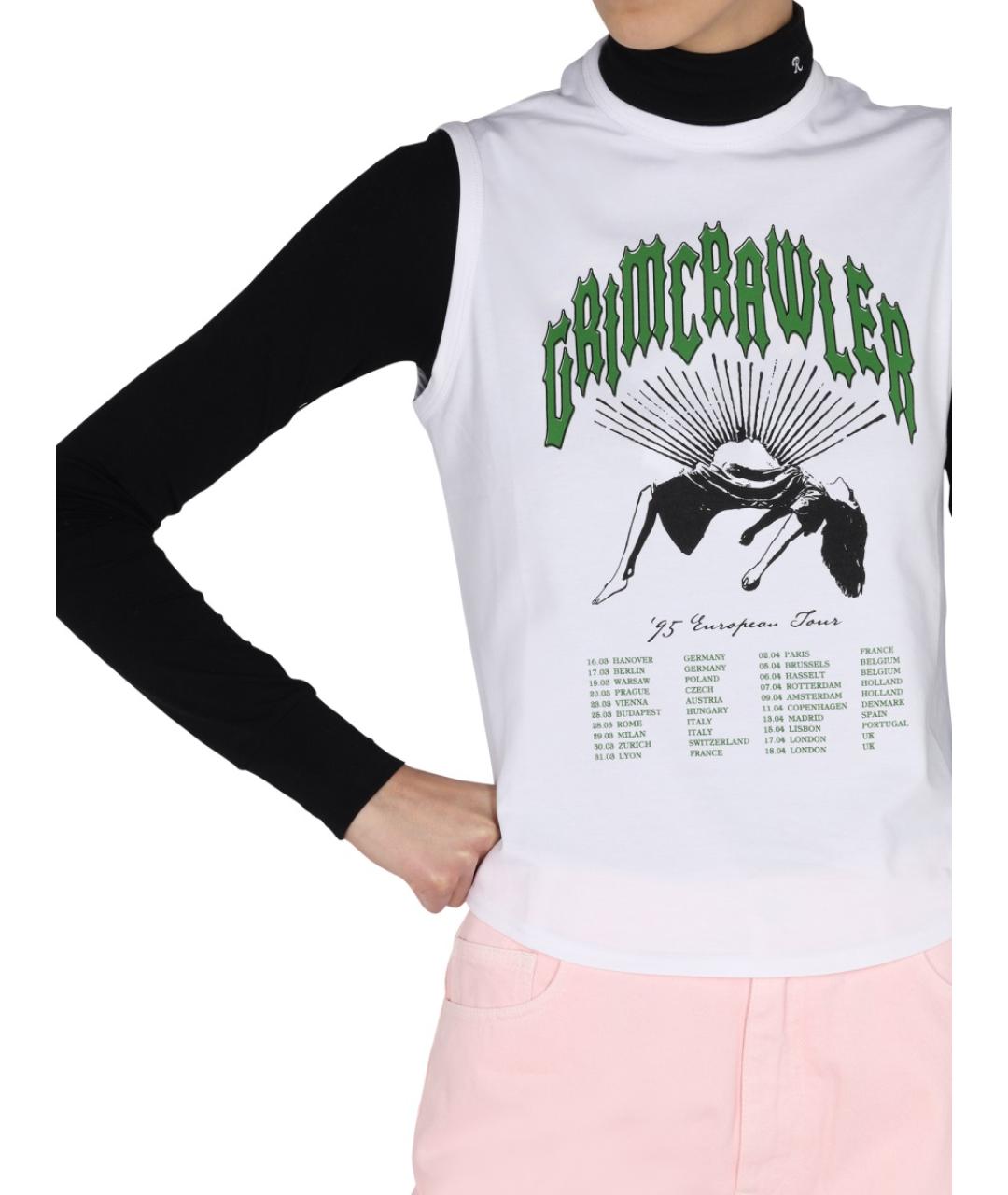 RAF SIMONS Белая хлопковая майка, фото 5