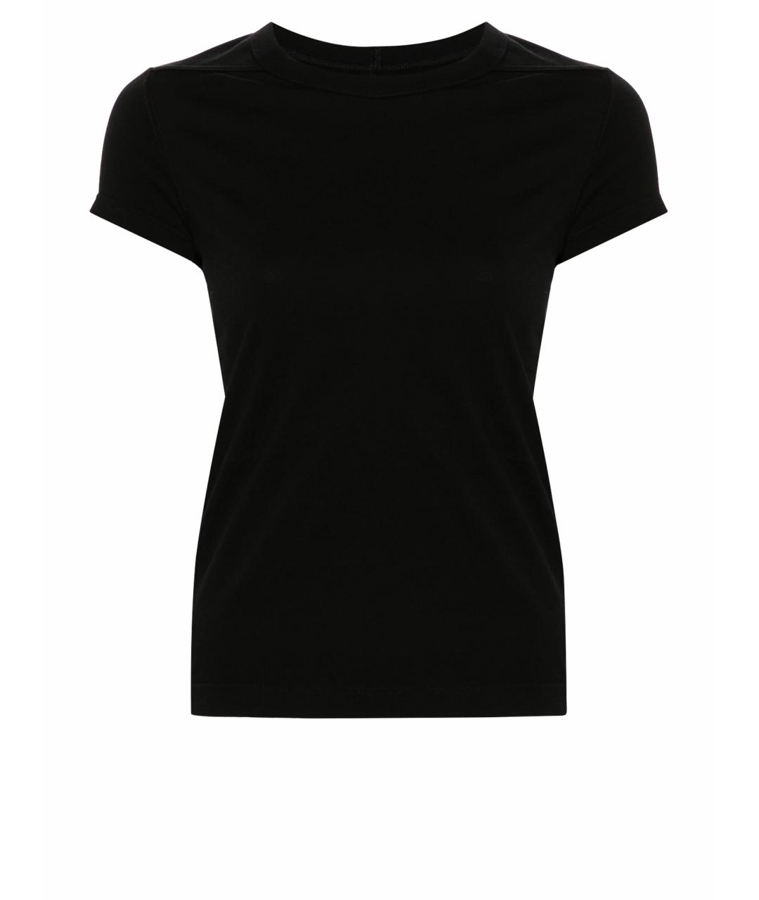 RICK OWENS Черная хлопковая футболка, фото 1