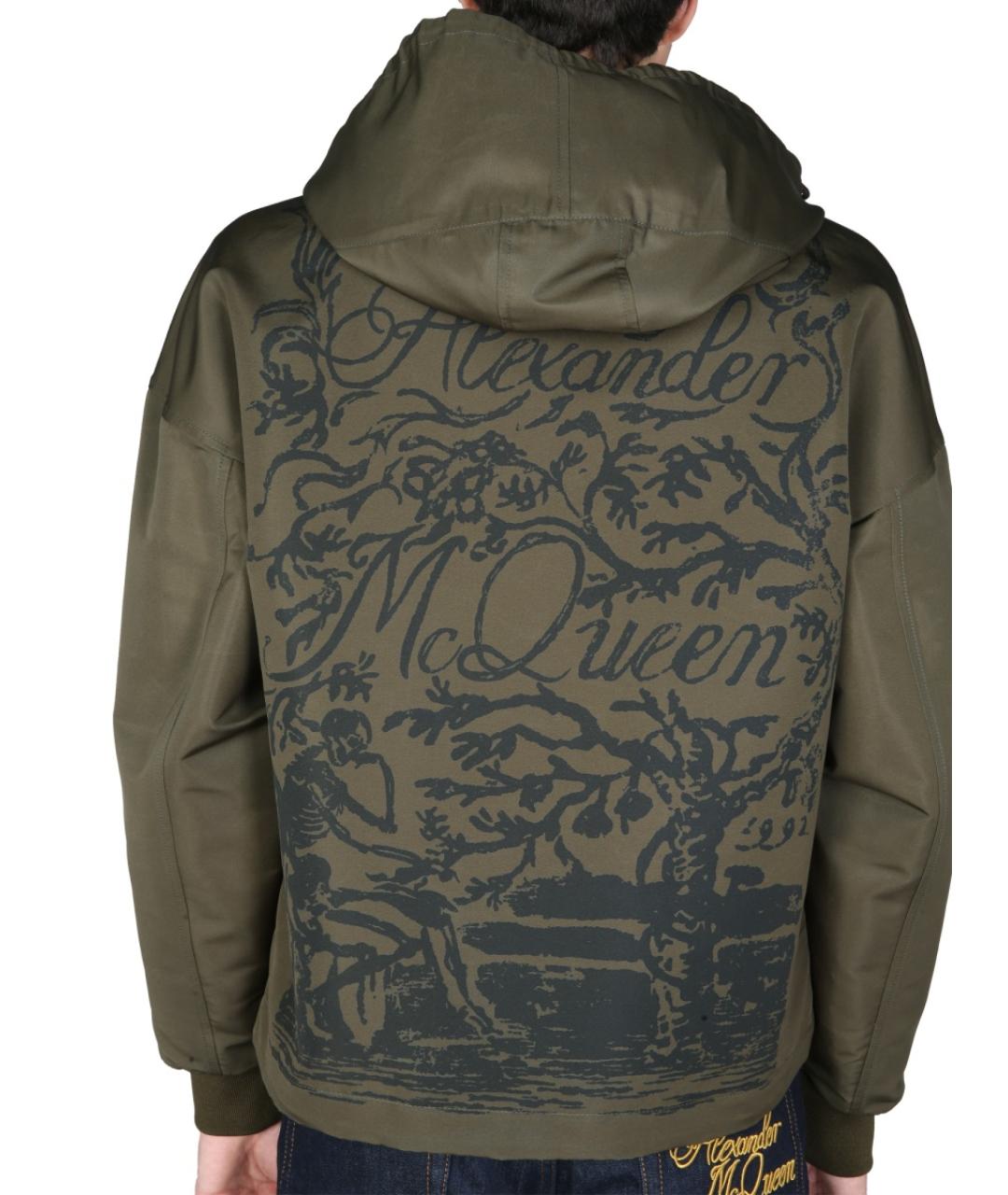 ALEXANDER MCQUEEN Хаки полиэстеровая куртка, фото 4