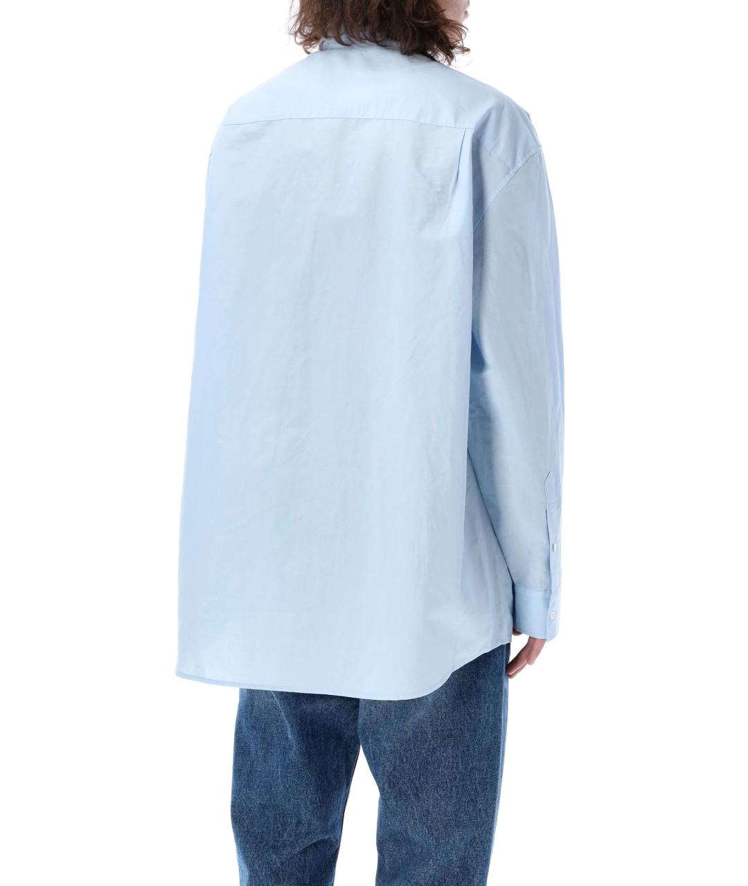 J.W.ANDERSON Голубая льняная кэжуал рубашка, фото 3