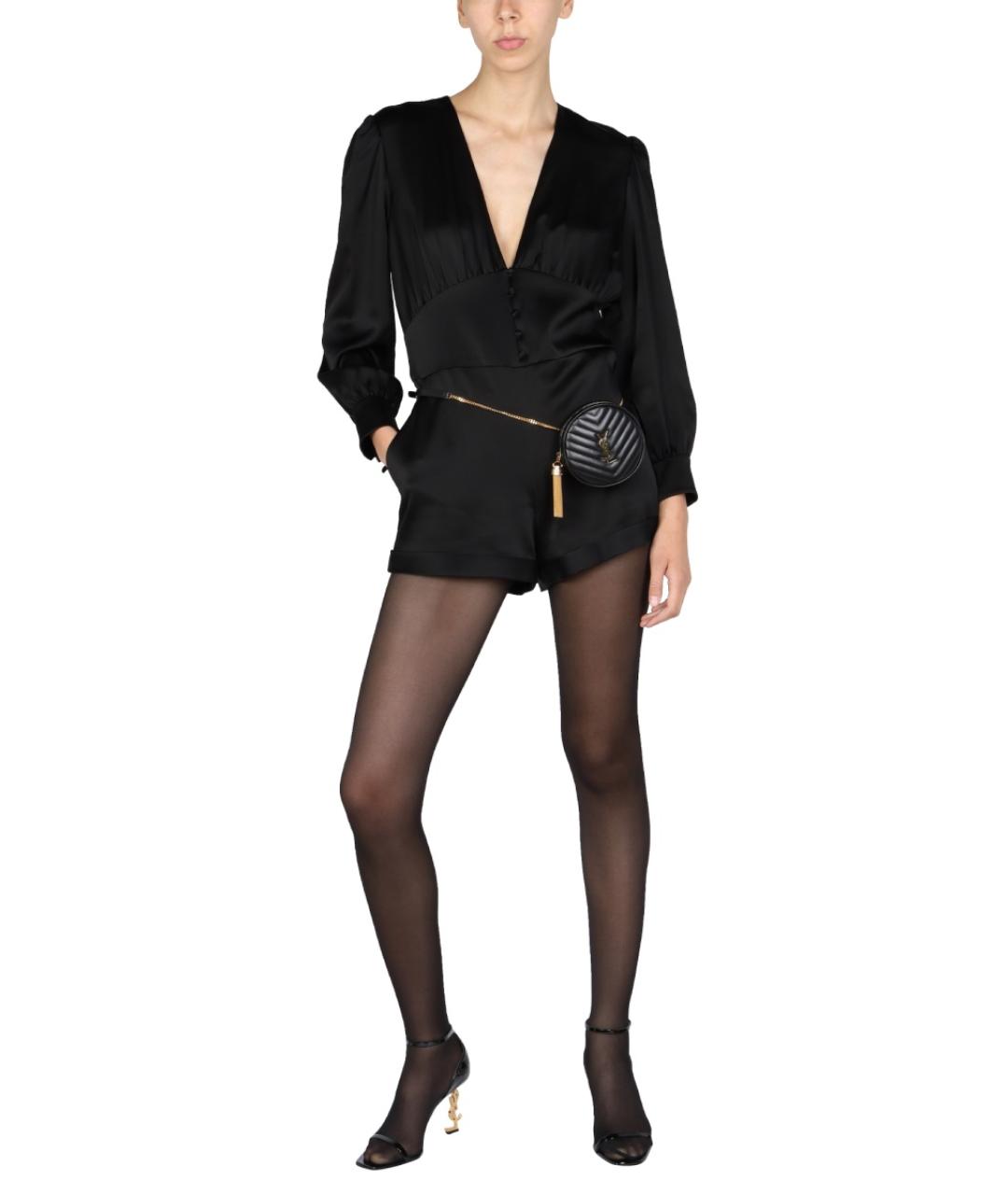 SAINT LAURENT Черный ацетатный комбинезон, фото 3